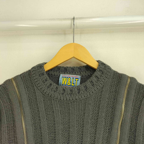 W.&.L.T.  00-90S 初期 イタリア製 ウール混 アクリル デザインジップ ニット メンズ import:S